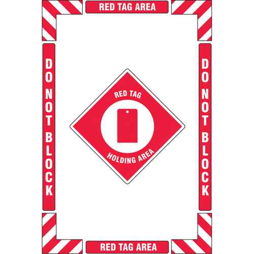 [SGY033] Trousse de marquage du sol «?Red Tag Holding Area?» (zone de stockage des étiquettes rouges) (SGY033)