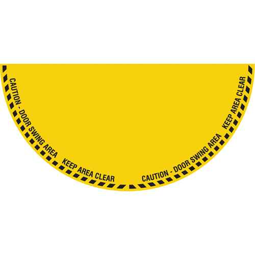 [SGY040] "Caution" Half Circle Swing Door Floor Sign (SGY040)