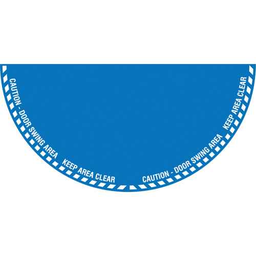 "Caution" Half Circle Swing Door Floor Sign (SGY042)