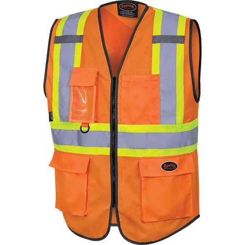 [SGY048] 6958 Gilet de sécurité à fermeture éclair avant (SGY048)