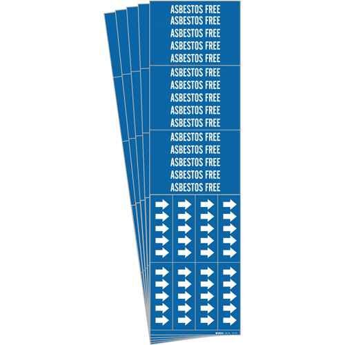 [SH492] Marqueur de tuyau «Asbestos Free» (SH492)