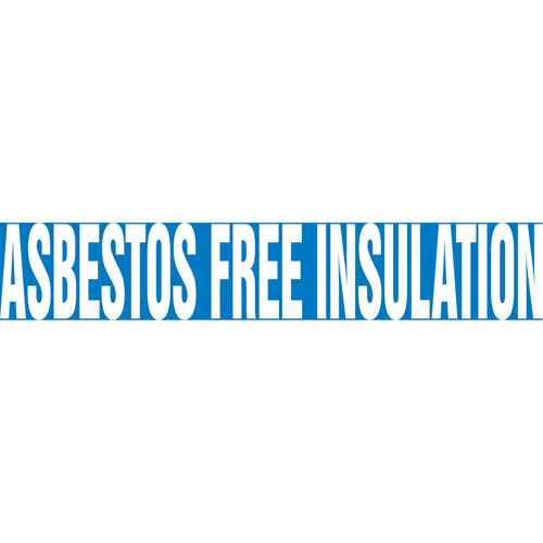 [SH493] Marqueurs de tuyau "Asbestos Free Insulation" (SH493)