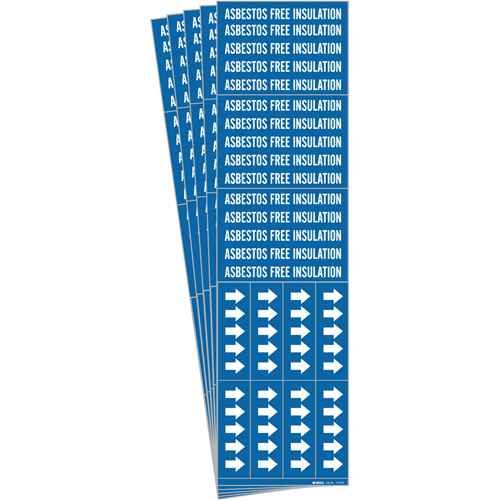 [SH496] Marqueur de tuyau «Asbestos Free Insulation» (SH496)