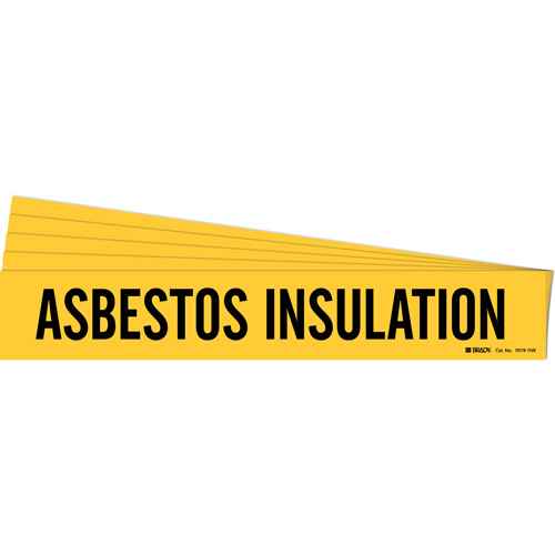 "Asbestos Insulation" Pipe Marker (SH497)