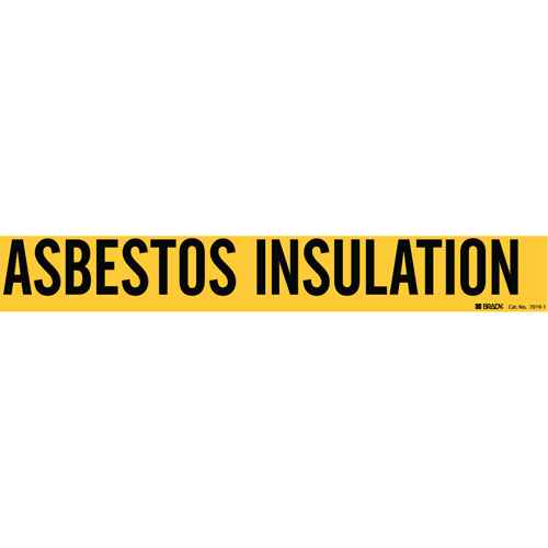 [SH498] Marqueur de tuyau «Asbestos Insulation» (SH498)