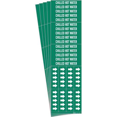 [SH596] "Chilled Hot Water" Pipe Marker (SH596)