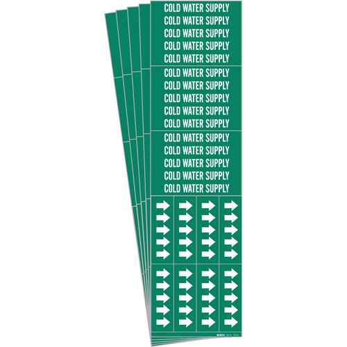 [SH648] "Cold Water Supply" Pipe Marker (SH648)