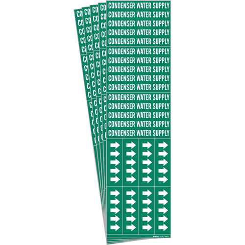 [SH696] "Condenser Water Supply" Pipe Markers (SH696)