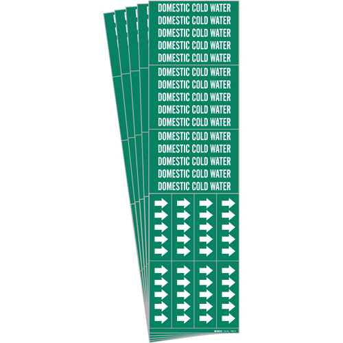 [SH756] "Domestic Cold Water" Pipe Marker (SH756)