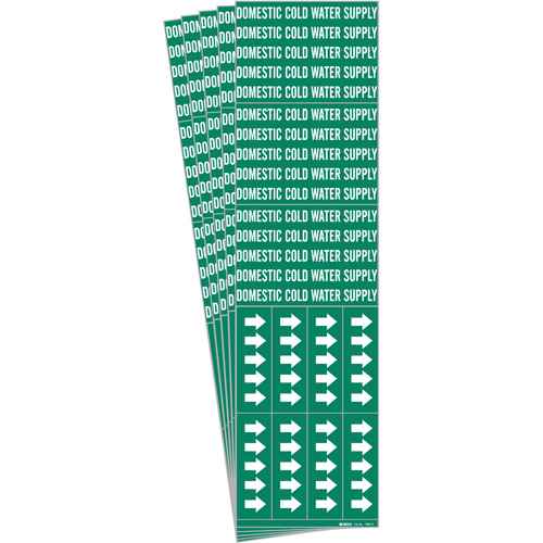[SH764] "Domestic Cold Water Supply" Pipe Markers (SH764)