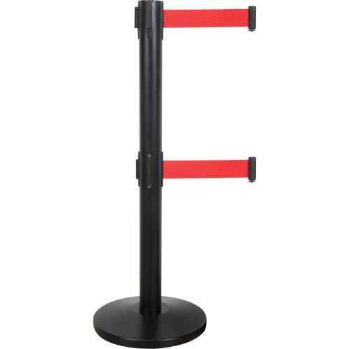 Barrière pour le contrôle des foules à courroie double (SHA661)