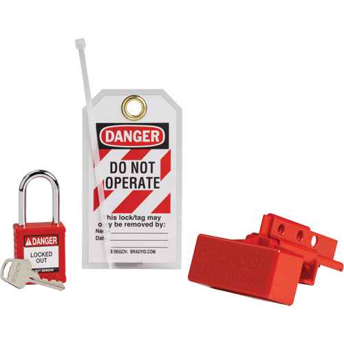 [SHB342] BatteryBlock Forklift Power Connector Lockout with Nylon Safety Padlock (SHB342)