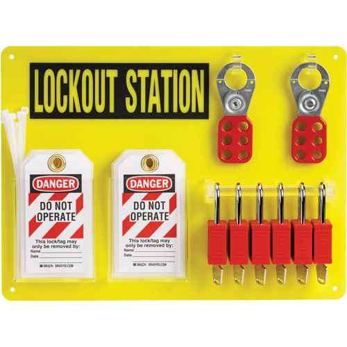 [SHB345] Lockout Board with Keyed Different Nylon Safety Lockout Padlocks (SHB345)