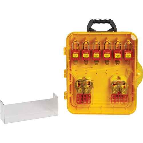 Lockout Station with Keyed Alike Nylon Safety Lockout Padlocks (SHB350)