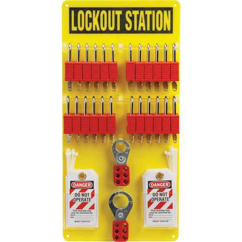 [SHB353] Lockout Board with Keyed Different Nylon Safety Lockout Padlocks (SHB353)
