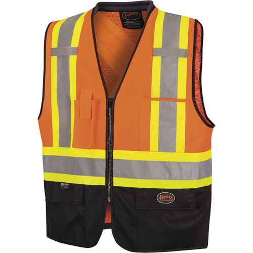 [SHC843] 6894 Zip-Front Bi-Colour Safety Vest (SHC843)