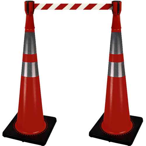 2308 Capuchon pour cône de signalisation avec ruban de 10' pour barricade (SHE786)
