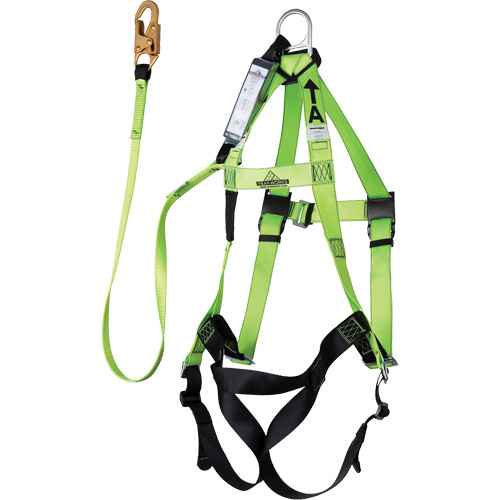 [SHE928] FBH-10000A6440-6 Harnais de sécurité série Contractor avec longe d'absorption des chocs (SHE928)