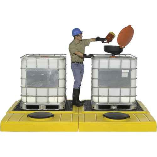 [SHF458] Palette antidéversement pour GRV ultra modulaire usage intérieur pour 2 réservoirs (SHF458)