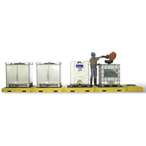 Palette antidéversement pour GRV ultra modulaire — usage intérieur 4 réservoirs (SHF460)