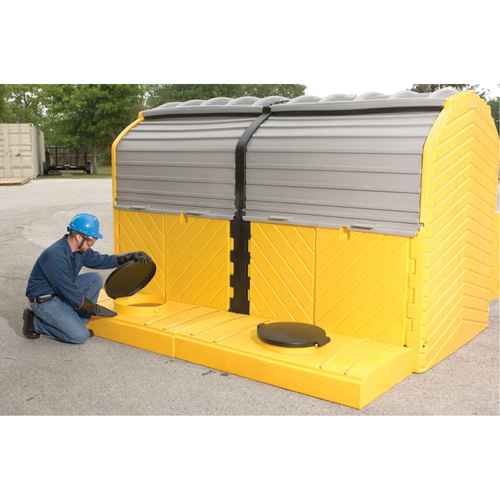 Palette antidéversement pour GRV ultra modulaire — usage extérieur 2 réservoirs (SHF462)