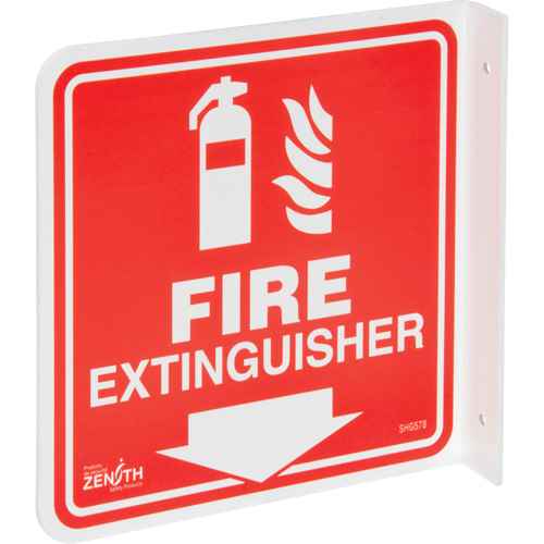 [SHG578] Enseigne à projection sur 90° « Fire Extinguisher » (SHG578)