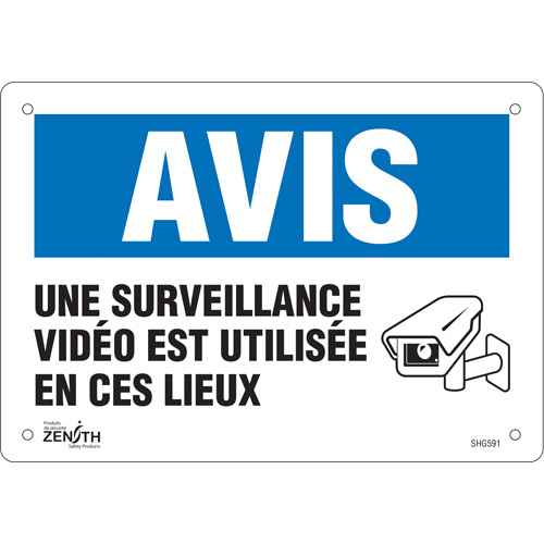 [SHG591] "Surveillance vidéo" Sign (SHG591)