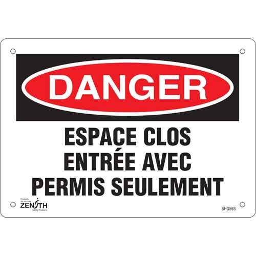 [SHG593] Enseigne « Espace clos » (SHG593)
