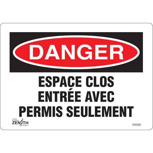 [SHG595] "Espace clos" Sign (SHG595)