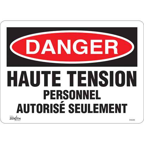 [SHG599] "Haute tension" Sign (SHG599)
