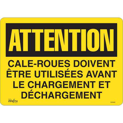 [SHG600] "Cale-roues doivent être utilisées" Sign (SHG600)