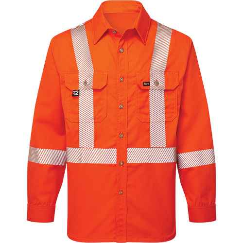 Chemise de travail FR rayée et segmentée Ultrasoft(MD) (SHG725)