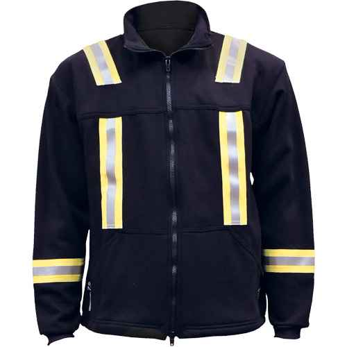 Flame Resistant Striped Full Zip Fleece Jacket (SHG737)