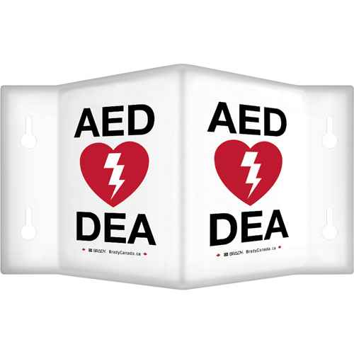 [SHI574] 90° Projecting "AED/DEA" Sign (SHI574)