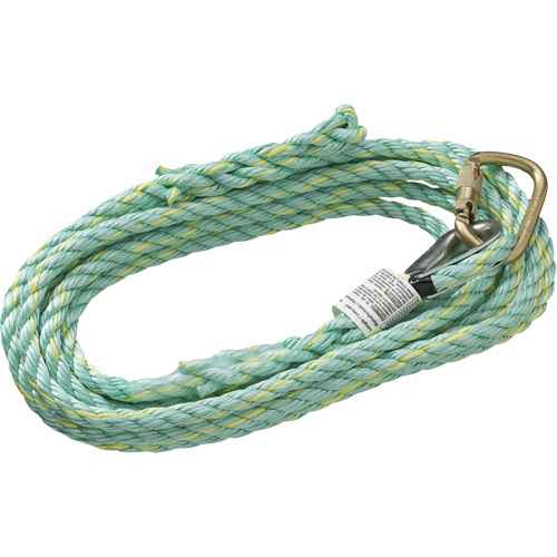 VL-1115-25 Cordage de sécurité vertical avec mousqueton d'ancrage à une extrémité & éclisse dorsale d'extrémité à la traîne (SHK886)