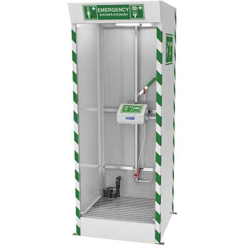 Emergency Cubicle Shower & Covered Eye & Face Wash with Sump Pump (SHL787)