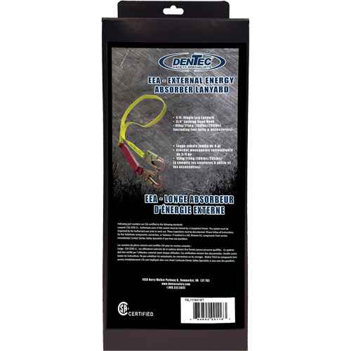 [SHM059] External Energy Absorber Lanyard with 3/4" Hook in Retail Box (SHM059)