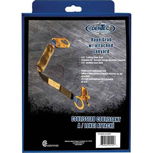 [SHM063] Trailing Rope Grab with Attached Shock Pack Lanyard in Retail Box (SHM063)