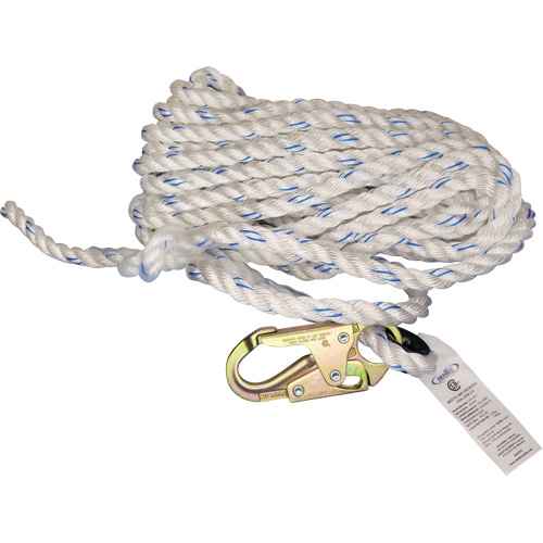 [SHM078] Cordage de sécurité verticale avec mousqueton de 3/4" et cosse cœur (SHM078)