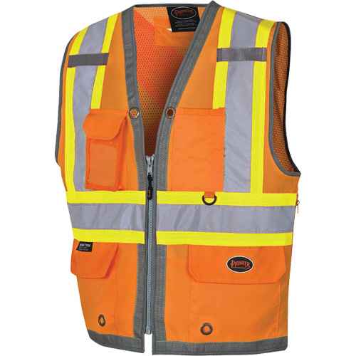 [SHO217] Pioneer Mesh Back Zip Front Surveyor Safety Vest (SHO217)