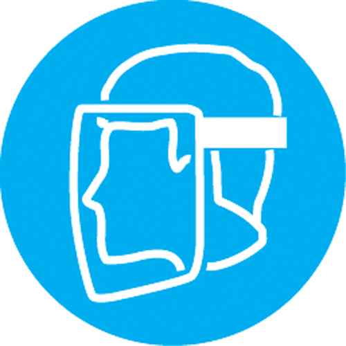 [SJ054] Étiquettes avec pictogramme Right to Know - Visière (SJ054)