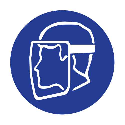 [SJ055] Étiquettes avec pictogramme Right to Know - Visière (SJ055)