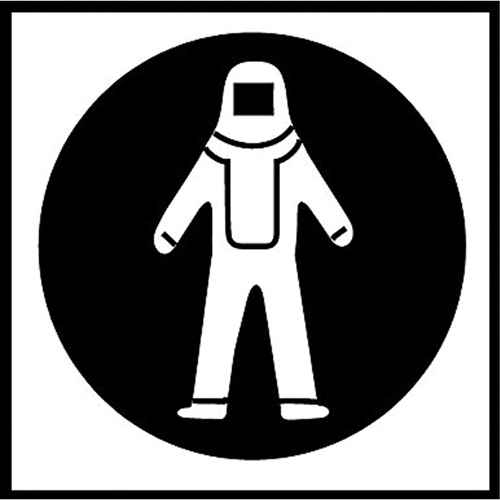 [SJ082] Étiquettes avec pictogramme Right to Know - Combinaison pleine protection (SJ082)