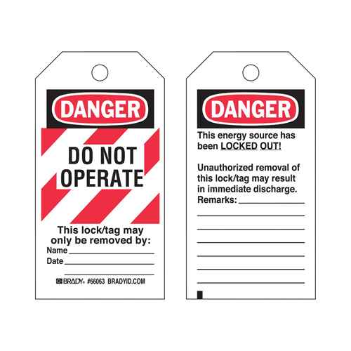 [SJ136] Étiquette de cadenassage « Do Not Operate » (SJ136)