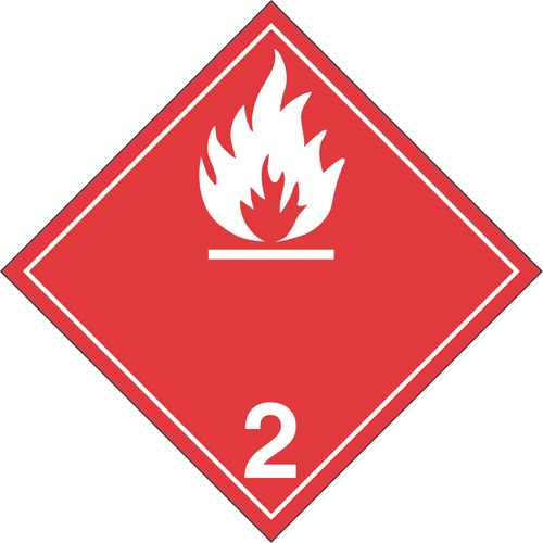 [SJ357] Plaque-étiquette TMD gaz inflammable (SJ357)