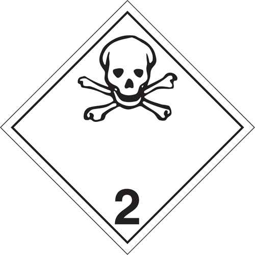 [SJ361] Toxic Gas TDG Placard (SJ361)
