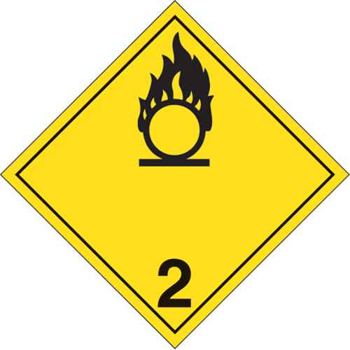 [SJ364] Oxidizing Gases TDG Placard (SJ364)