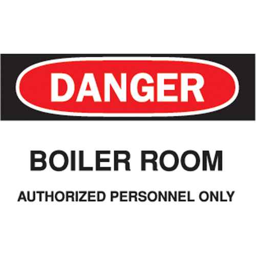 [SJ482] "Boiler Room" Sign (SJ482)