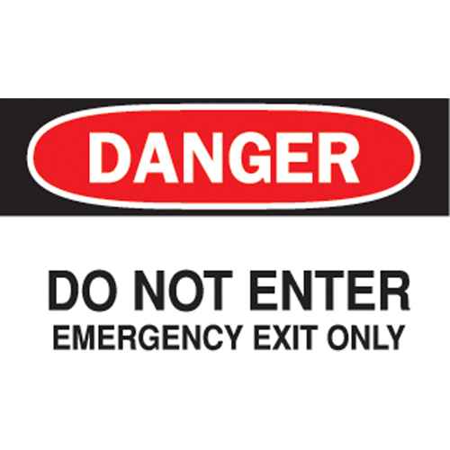 [SJ526] "Emergency Exit Only" Sign (SJ526)
