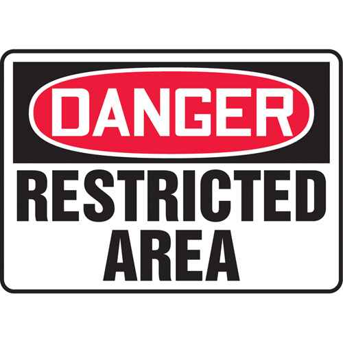 [SJ660] "Restricted Area" Sign (SJ660)